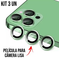Película de Câmera Lisa iPhone 15 Pro e 15 Pro Max - Verde